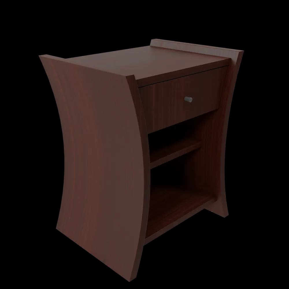 Bedside Table African Cherry thumbnail 2